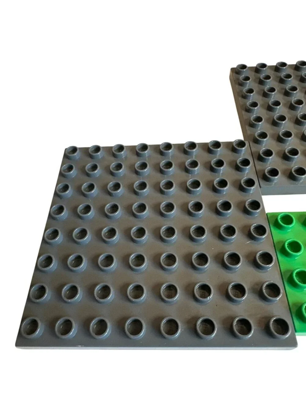 LEGO DUPLO Baseplates Lot of 5 Gray Green 8x8 4x4 8x4 Misc. Building Toys